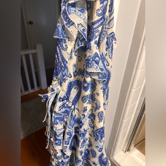 Anthropology Lace the label asymmetrical dress size small high low ruffle - Picture 5 of 10